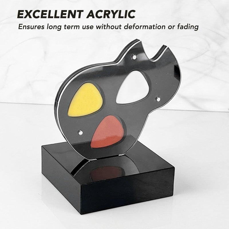 ZJchao Guitar Pick Holder, Guitar Accessories, Acrylic Storage Holder 3 Slots Magnetic Home Decor Display Case for Players Guitarists - Image 4