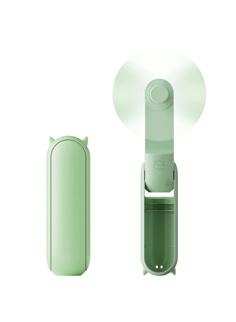 تخيل مروحة صغيرة محمولة، مروحة يد 3 في 1، بطارية 1500 مللي أمبير تعمل لمدة 14-21 ساعة، مروحة قابلة للطي عبر USB، مروحة شخصية هادئة مع بنك طاقة، سفر للنساء في الهواء الطلق - Image 1