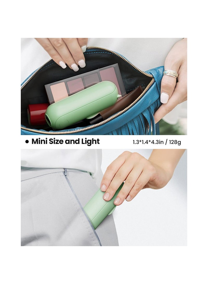 تخيل مروحة صغيرة محمولة، مروحة يد 3 في 1، بطارية 1500 مللي أمبير تعمل لمدة 14-21 ساعة، مروحة قابلة للطي عبر USB، مروحة شخصية هادئة مع بنك طاقة، سفر للنساء في الهواء الطلق - Image 2