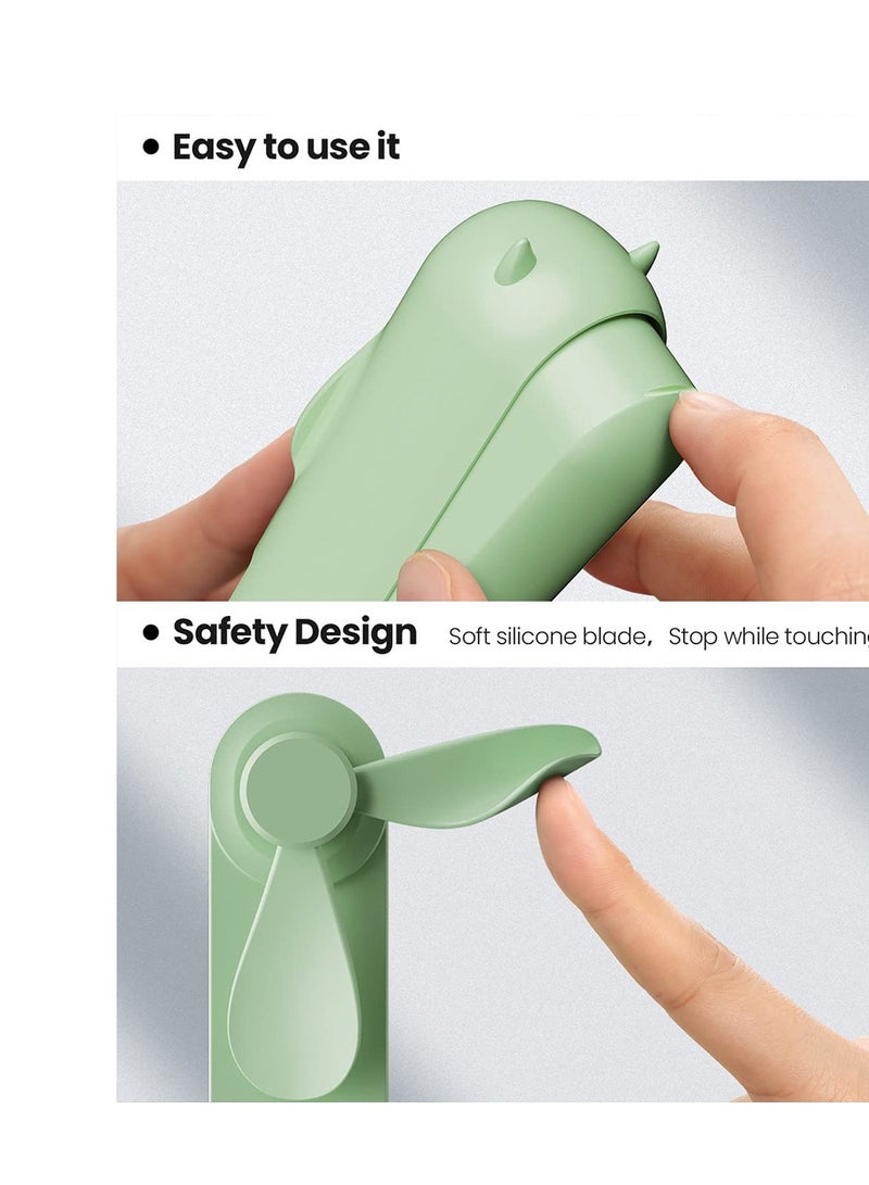 تخيل مروحة صغيرة محمولة، مروحة يد 3 في 1، بطارية 1500 مللي أمبير تعمل لمدة 14-21 ساعة، مروحة قابلة للطي عبر USB، مروحة شخصية هادئة مع بنك طاقة، سفر للنساء في الهواء الطلق - Image 4