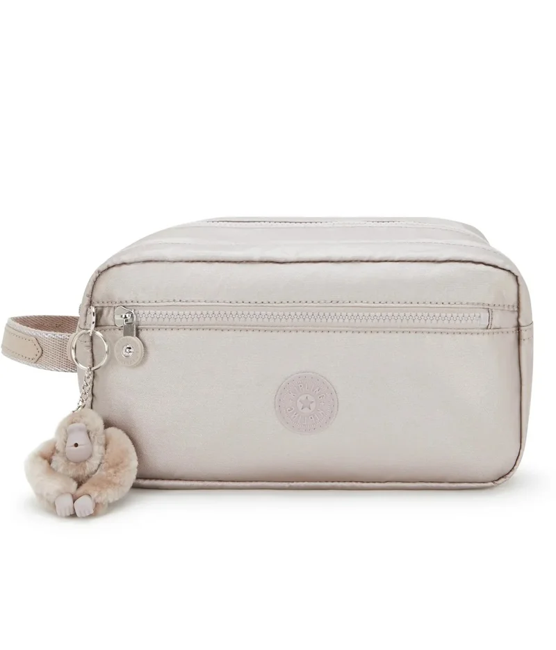 كيبلينغ حقيبة أدوات نسائية متوسطة الحجم - لمعان معدني