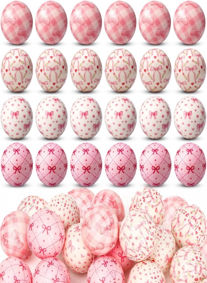 Arrowbash 24 Pcs Pink Stress Balls Pink Bow Mini Stress Balls Gift for Girl Women Squeeze Stresses Relief Ball Sensory Relief Toys for Coworker Employee Appreciation Gift Goodie Bag Stuffer 1.57" - Image 1