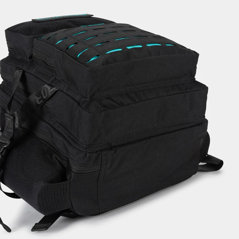 Built for Athletes LARGE GYM BACKPACK BUILT FOR ATHLETES BLACK & AQUA