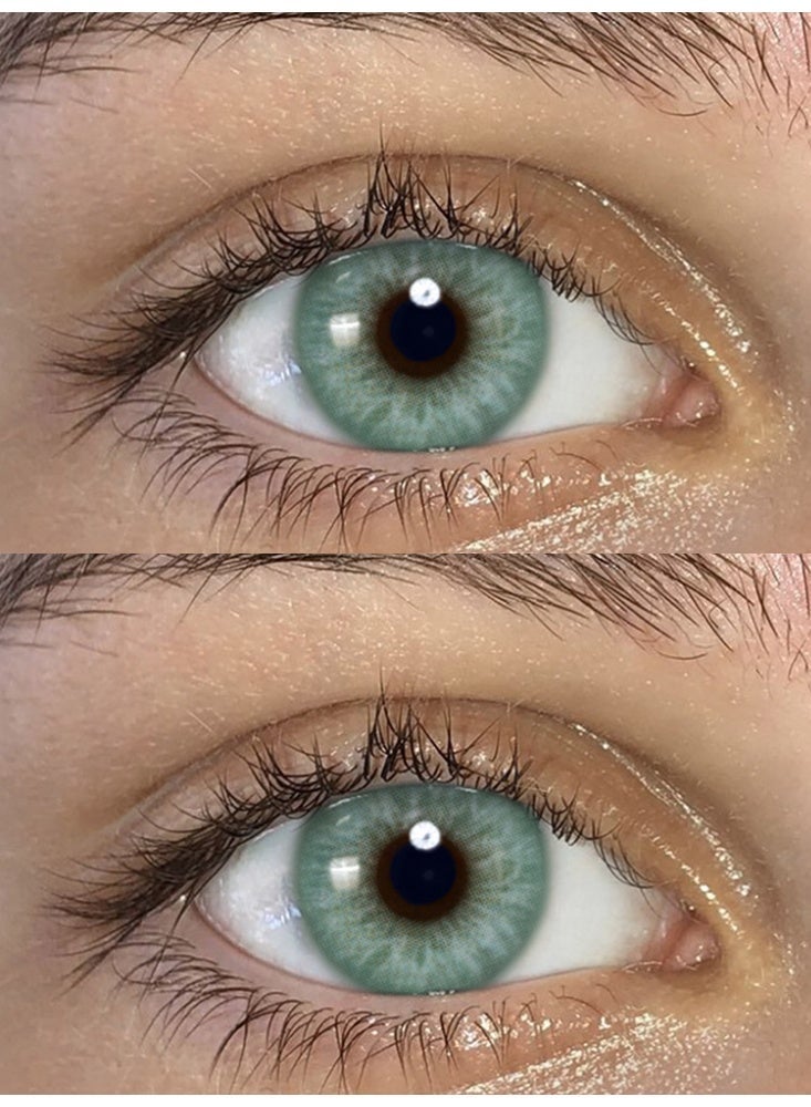 UYAAI Colored Contact Lenses Light Green 14.20mm Yearly Disposable for Daily Wear - Image 2