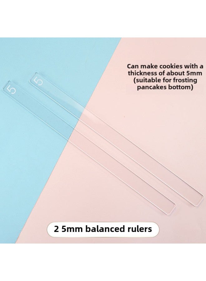 Biscuit Balance Ruler Icing Butter Biscuit Bottom Cookie Fondant Skin Thickness Ruler Scale Biscuit Leveler-Color:5mm Two (40cm Long) - Image 1