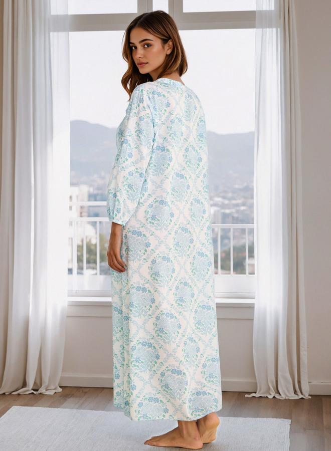 Splash FAV Floral Print Cotton Night Gown - Image 2