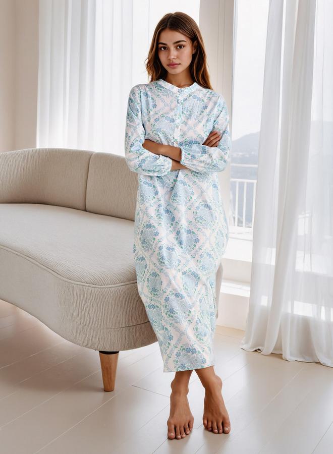 Splash FAV Floral Print Cotton Night Gown - Image 1