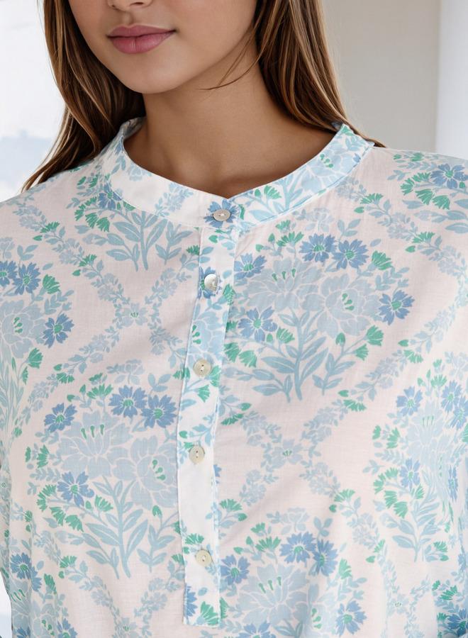 Splash FAV Floral Print Cotton Night Gown - Image 3