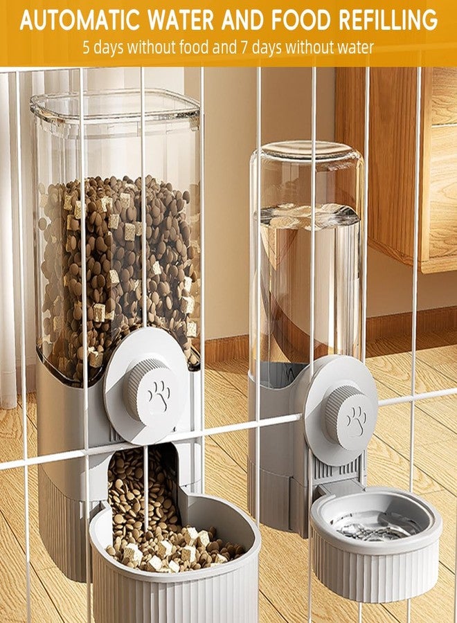 Qpets موزع طعام وماء أوتوماتيكي للقطط من كيو بيتس®، يُثبت على القفص، يعمل بالجاذبية، مناسب للحيوانات الأليفة الصغيرة، والقطط، والطيور، والهامستر. - Image 4