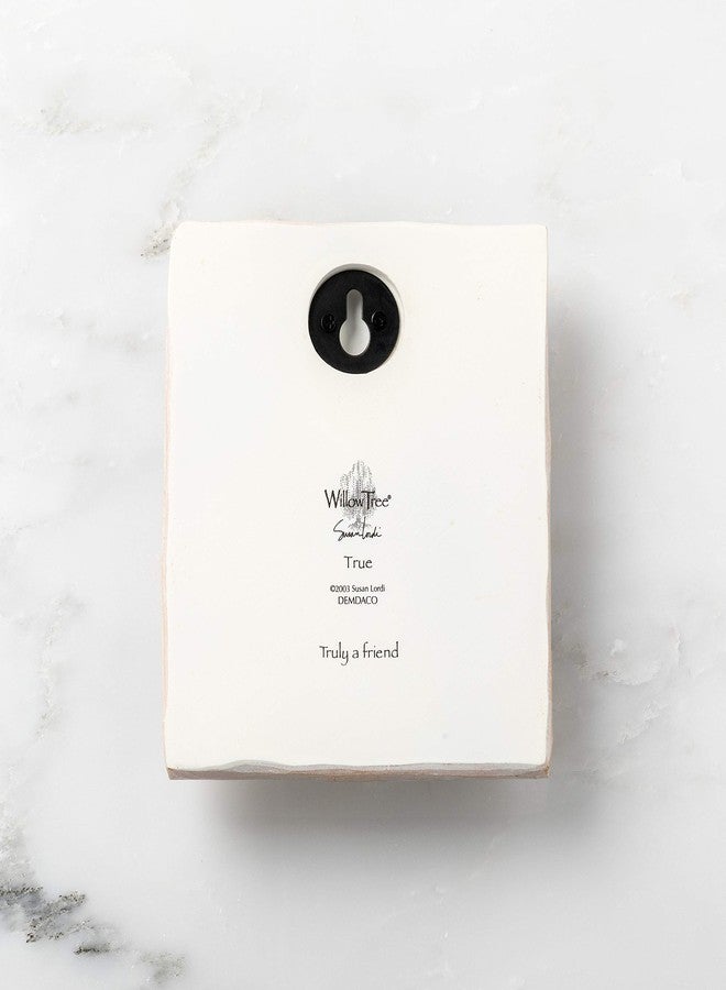 Willow Tree True, Truly a Friend, an Expression of Friendship and Love of Dogs in Carved Bas-Relief, Sculpted Hand-Painted Plaque - Image 4