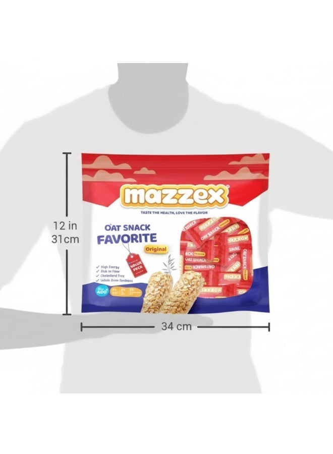 Mazzex Favorite Oat Snack 400g | Healthy Snack | Energy Bar | High Fiber Low Sugar | Crunchy Ready-to-Eat Oat Bars for Breakfast & On-the-Go | Ideal for Kids & Adults - Image 4
