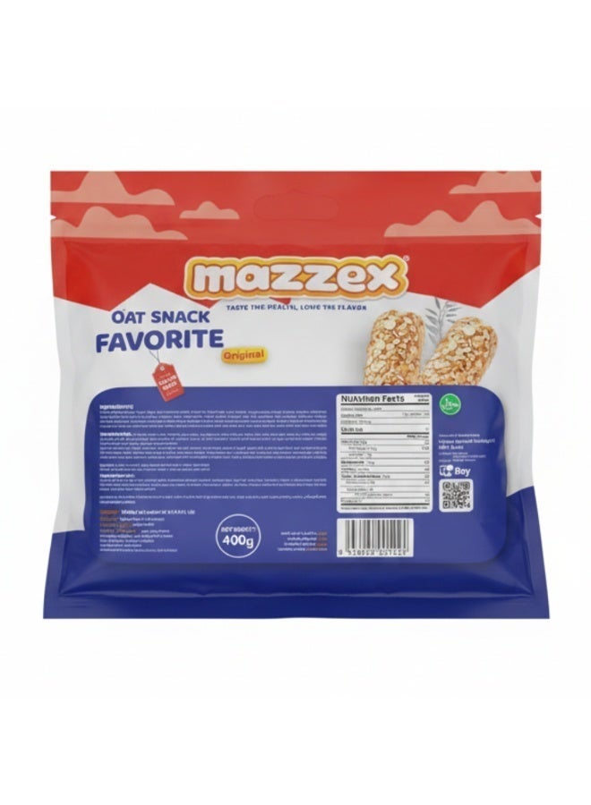 Mazzex Favorite Oat Snack 400g | Healthy Snack | Energy Bar | High Fiber Low Sugar | Crunchy Ready-to-Eat Oat Bars for Breakfast & On-the-Go | Ideal for Kids & Adults - Image 2