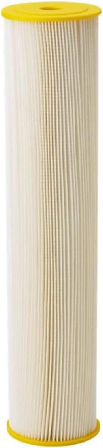 Pentair Pentek ECP5020BB Big Blue Sediment Water Filter 20Inch Whole House Heavy Duty Pleated Cellulose Polyester Replacement Cartridge 20 x 45 Yellow EndCap 50 Micron