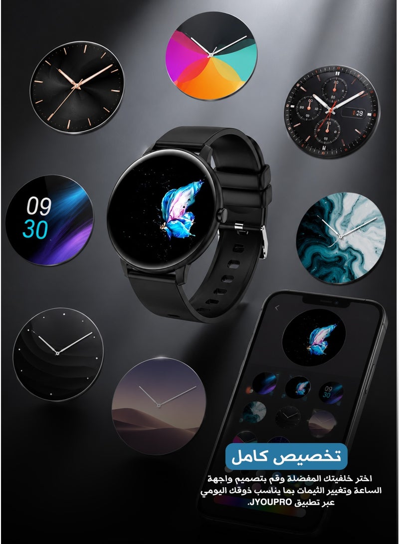 AOLON GTR Mini Smartwatch, Health & Calls, 115 Modes, Full Touchscreen, Smart Sports Watch - Black - Image 5