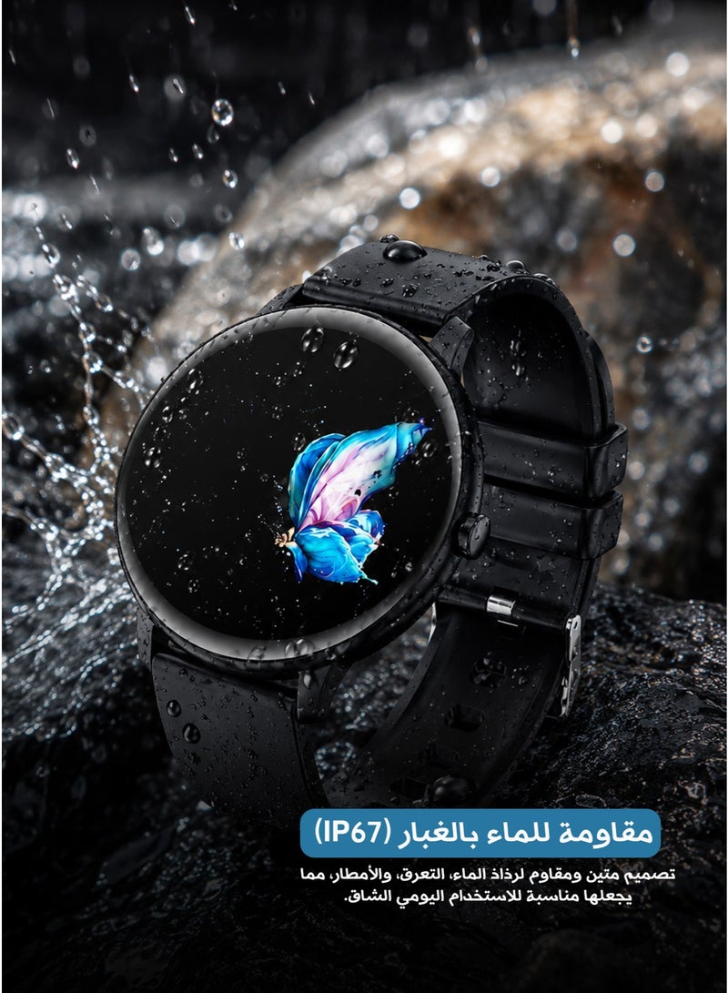 AOLON GTR Mini Smartwatch, Health & Calls, 115 Modes, Full Touchscreen, Smart Sports Watch - Black - Image 4