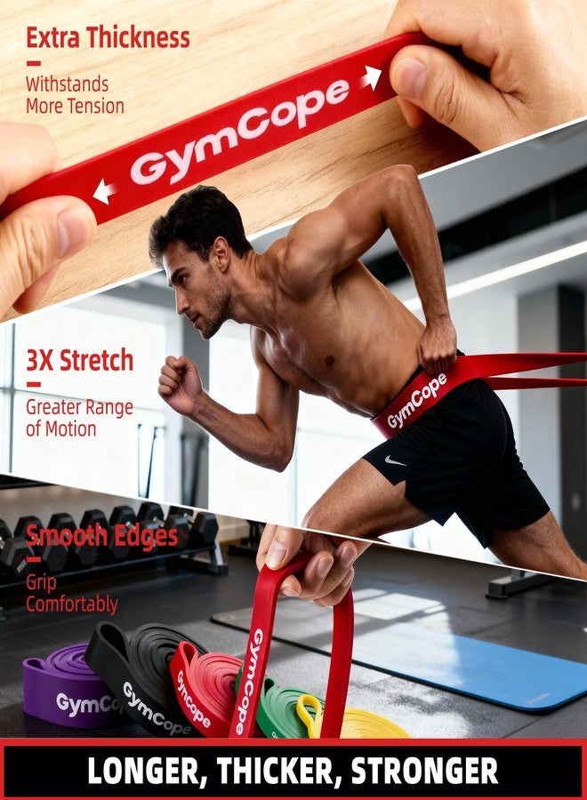 GymCope Pull Up Resistance Bands Set (3/4/5 Pack), Heavy Duty Exercise Bands for Men & Women, 5-120 lbs, Resistance Bands for Pull Up Assist, Strength Training, Stretching, Home & Gym Workout - Image 5