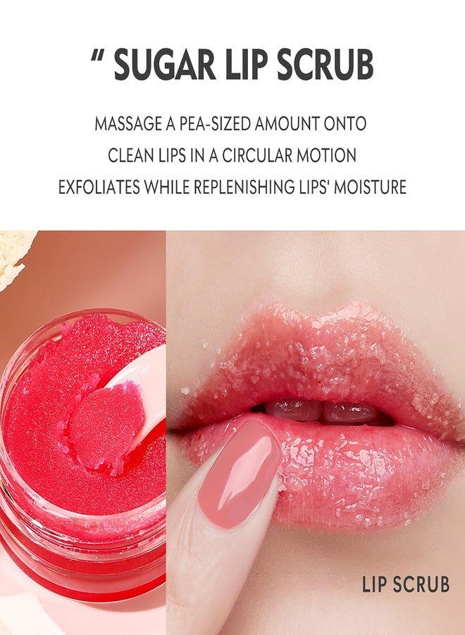 VolksRose 3-in-1 Lip Scrub & Mask Overnight & Peach Oil - Lip Care Kit Scrubber Exfoliator for Dry Chapped Lips, Instant Moisture - Lip Repair Set, Women's Gifts Set, Non-Sticky for Home & Travel - Image 3