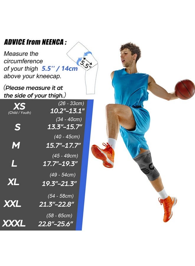 NEENCA Professional Knee Brace for Pain Relief, Medical Knee Compression Sleeve, Knee Support with Horizontal Knit Tech for Meniscus Tear, ACL, Arthritis, Joint Pain, Runner, Workout- FSA/HSA APPROVED - Image 5