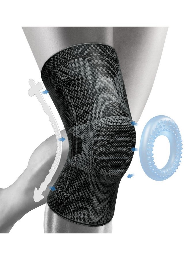 NEENCA Professional Knee Brace for Pain Relief, Medical Knee Compression Sleeve, Knee Support with Horizontal Knit Tech for Meniscus Tear, ACL, Arthritis, Joint Pain, Runner, Workout- FSA/HSA APPROVED - Image 1