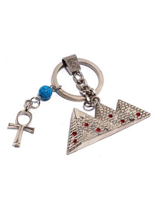 Silver with ankh key