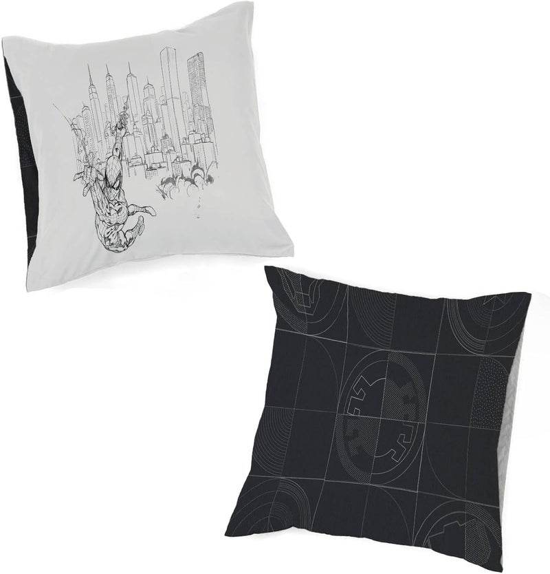 Jay Franco Kids Marvel Spiderman Bedding Set – Super Soft Bedding with Pillowcase, COVER ONLY, Duvet Not Included, Black, 2-Piece, Single Bed Ready varied options - Image 3