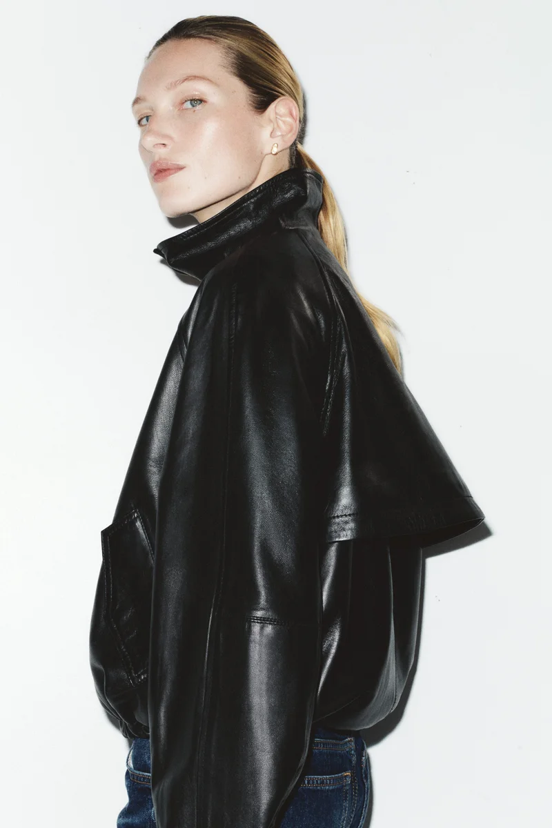 H&M  Oversized leather jacket for Women | Best Price UAE