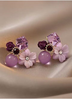 Purple Crystal Petal Earrings Girls Wear All Year Round - pzsku/Z63E73AC6D00CAF16B851Z/45/_/1695194666/d5aabdc5-4092-4aad-bc40-380227b758da