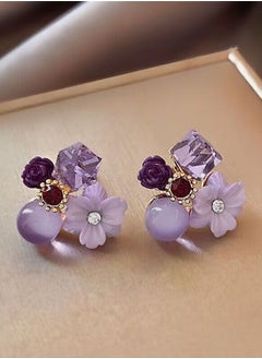 Purple Crystal Petal Earrings Girls Wear All Year Round - pzsku/Z63E73AC6D00CAF16B851Z/45/_/1695194667/22a528e2-2ba1-4aa2-90ab-026505bf9788