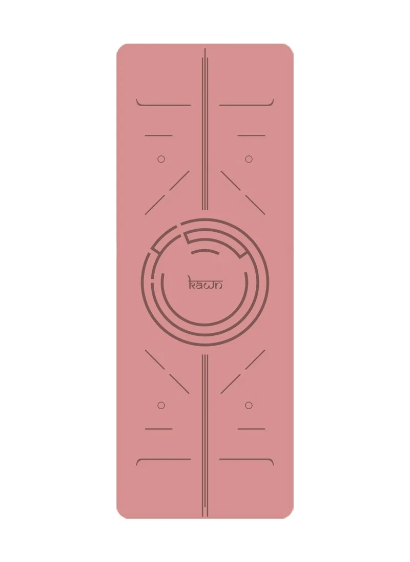 KAWN.YOGA Pink Mat. Non-Slip. Strap Included. High Performance Material Exercise Mat Ideal For Hiit, Plates, Yoga And Other Workouts