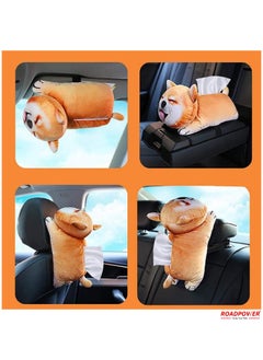 RoadPower Car Tissue Box Cute Cartoon Soft Plush Napkin Tissue Paper Holder Portable Paper Package Case Car Seat Tissue Box Car Styling Accessories  - Image 4