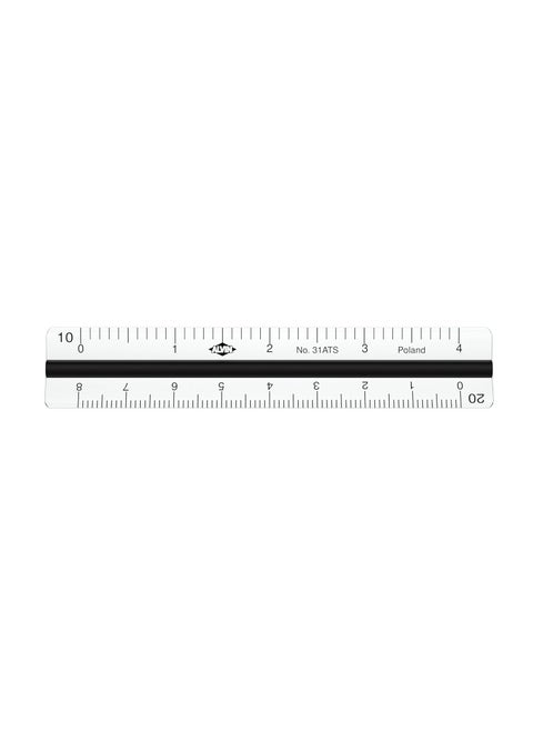 ALVIN Mini Aluminum Engineer Triangular Scale Ruler Drawing and Design Tool for Students and Professionals Great for Drafting Architecture Engineering and Art  4 Inches