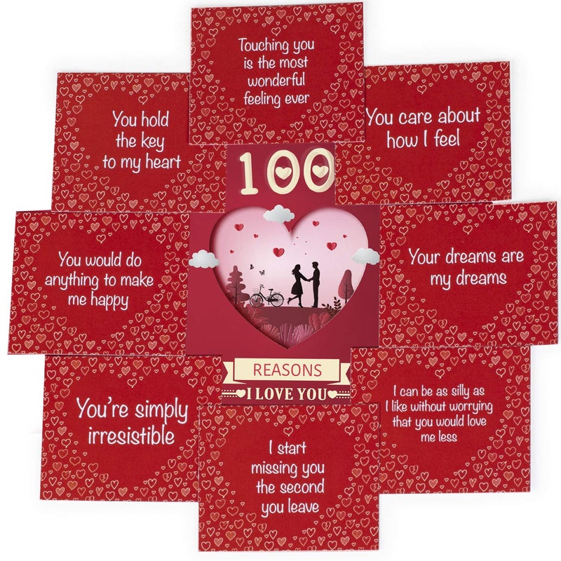 Kaameri Bazaar 100 Reasons Why I Love You Cards,Love Box,Confession Box,Valentine's Day Gift,Gift for Girlfriend,Boyfriend,Husband A Romantic Gift Box,Pack of 1 - Image 3