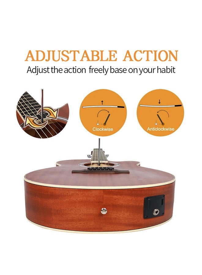 Jidyous 40 Inch Electric Acoustic Guitar Full-size Professional Guitar Sapele Body for Beginners Teens Adults,with Pickups Bag Tuner Strap Capo Picks and Cable - Image 4