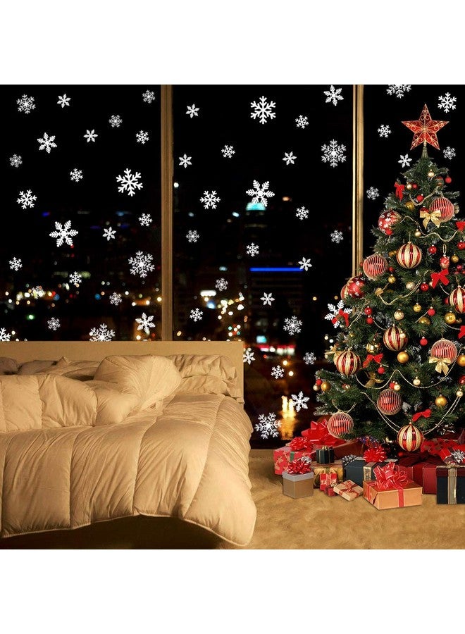 LUDILO 135Pcs Christmas Window Clings Snowflakes Window Decals Static Window Stickers for Christmas Decorations Windows Décor Ornaments Xmas Party Supplies Thanksgiving Party Décor - Image 3