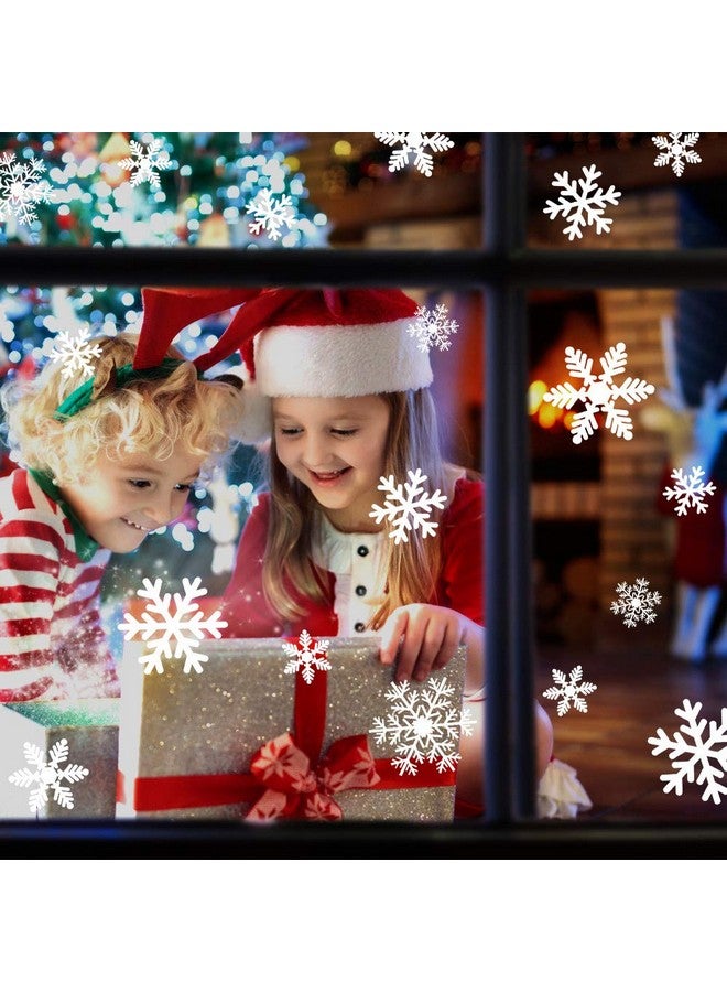 LUDILO 135Pcs Christmas Window Clings Snowflakes Window Decals Static Window Stickers for Christmas Decorations Windows Décor Ornaments Xmas Party Supplies Thanksgiving Party Décor - Image 2