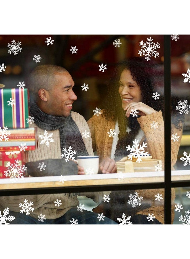 LUDILO 135Pcs Christmas Window Clings Snowflakes Window Decals Static Window Stickers for Christmas Decorations Windows Décor Ornaments Xmas Party Supplies Thanksgiving Party Décor - Image 4