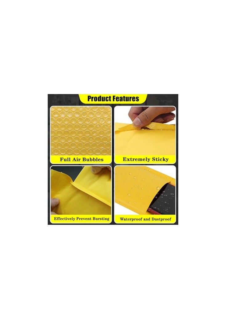 Terabyte 5pcs A4 25cm X 35cm Kraft Paper Bubble Envelopes Bags Padded Mailers Shipping Envelopes Self Seal for Packaging - Image 2