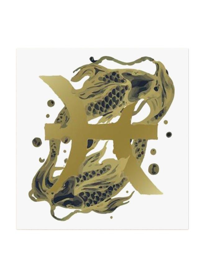 RYN Pisces Sign MDF Wall Art Multicolour 30x30centimeter - Image 1