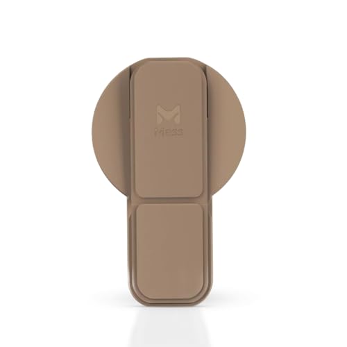 Mass Planet Grip Compatible with MagSafe-Style iPhone Devices, Made from with a Slim Foldable Holder for Secure Magnetic Attachment and one-Hand use (Desert Titanium) by Mass - Image 1