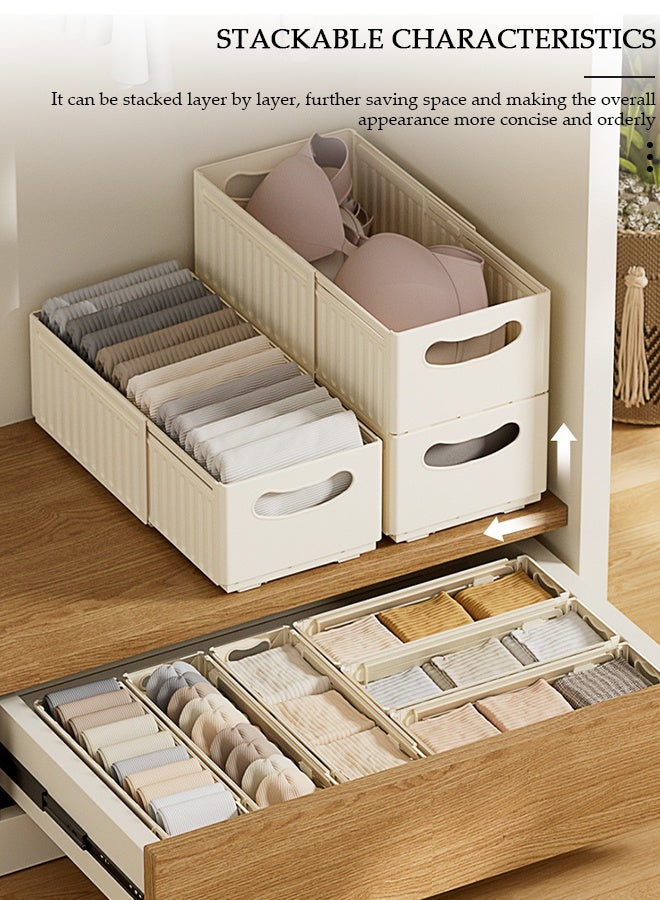DUNISO 3PCS Retractable Storage Box, Foldable Multi Purpose Expandable Stackable Bins with Handles,Drawer Organizers for Closet Pantry Fridge, Sturdy Plastic Basket, Easy Assembled,for Kitchen, Refrigerator, Cabinets,Wardrobes, Bathroom, Office - Image 4