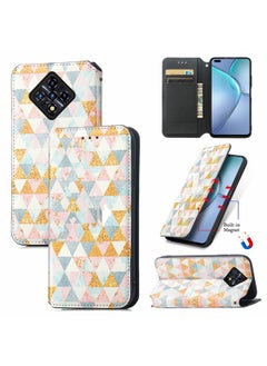 HuHa Case Cover For For Infinix Zero 8 CaseNeo Colorful Magnetic Leather Case with Holder & Card Slot & Wallet(Rhombus) 