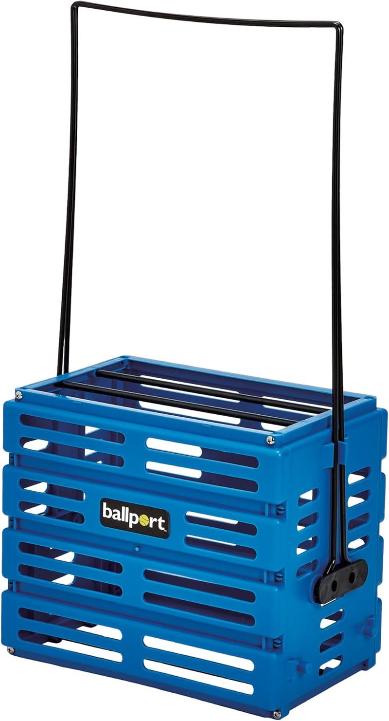 TOURNA Ballport Tennis Ball Hopper Holds 80 Balls Durable and Lightweight – Blue - Image 2