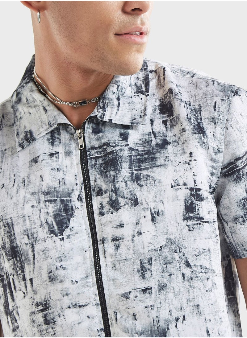 FAV Zip Through Regular Fit Shirt  - Image 3
