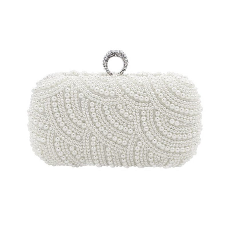 New Fashion Ring Diamond Pearl Bag Banquet Bag Gift Bag Clutch Bag - Image 2