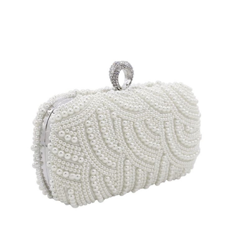 New Fashion Ring Diamond Pearl Bag Banquet Bag Gift Bag Clutch Bag - Image 5