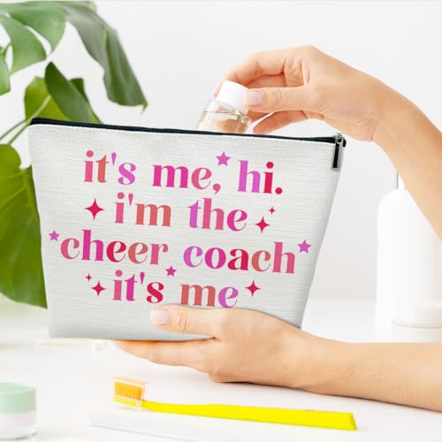 Ythuil Cheer Coach Makeup Bag, Cosmetic Bag Travel Accessories, Cheerleading Appreciation Retirement Birthday Gifts For Women Teammates Team Coach Teacher Survival Kit - Image 4