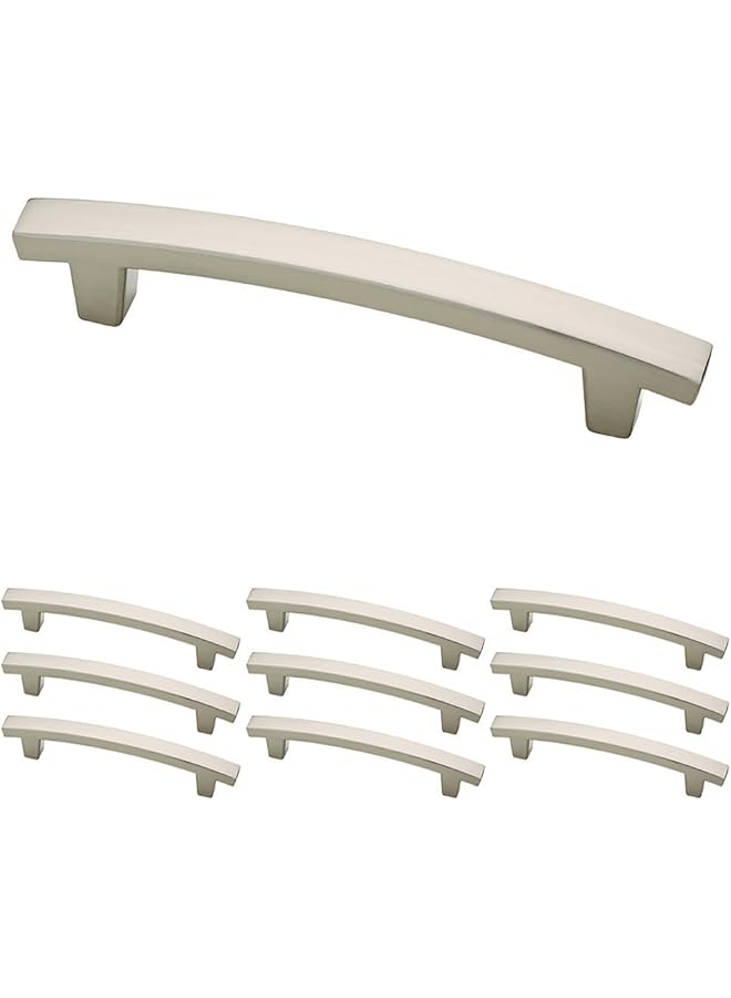 promass P29615K-SN-B Pierce Kitchen or Furniture Cabinet Hardware Drawer Handle Pull, 4" (102mm), Satin Nickel, 10 Count - Image 1