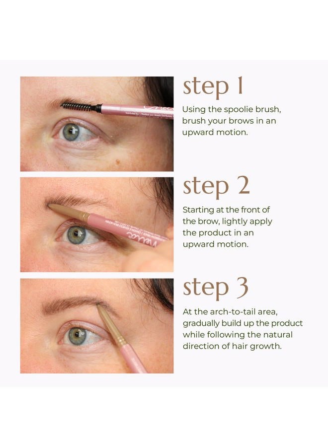 Chella Eyebrow Pencil - Vegan, Gluten Free, Cruelty Free, Paraben Free, Long Wearing, Smooth Consistency (Marvelous Medium Brown) - Image 3