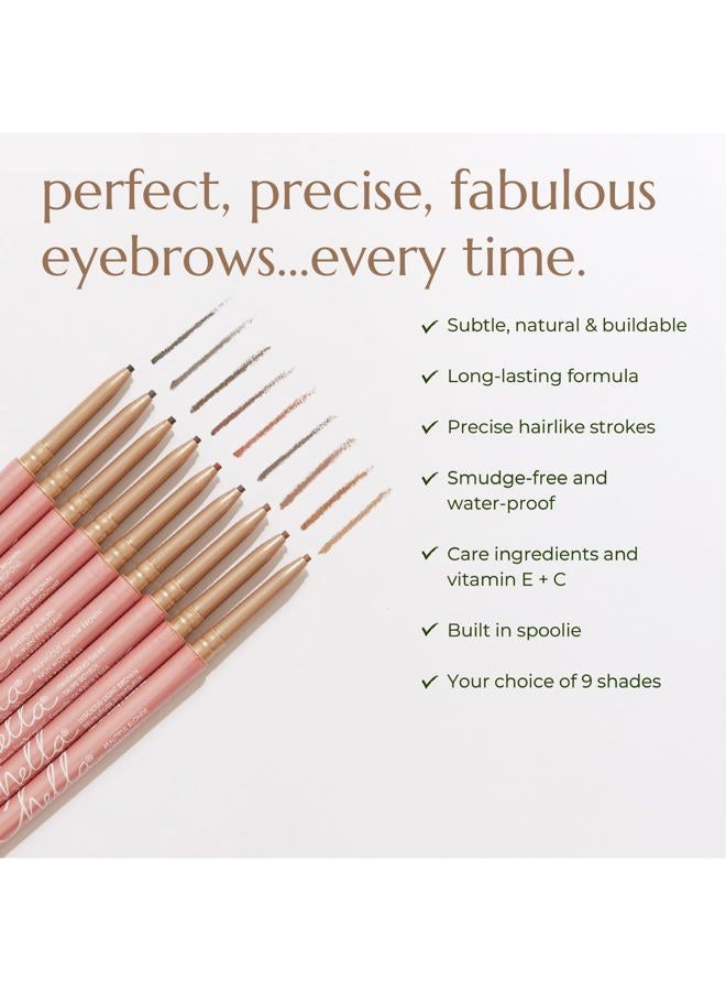 Chella Eyebrow Pencil - Vegan, Gluten Free, Cruelty Free, Paraben Free, Long Wearing, Smooth Consistency (Marvelous Medium Brown) - Image 4
