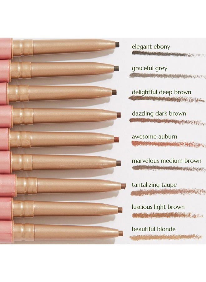 Chella Eyebrow Pencil - Vegan, Gluten Free, Cruelty Free, Paraben Free, Long Wearing, Smooth Consistency (Marvelous Medium Brown) - Image 5